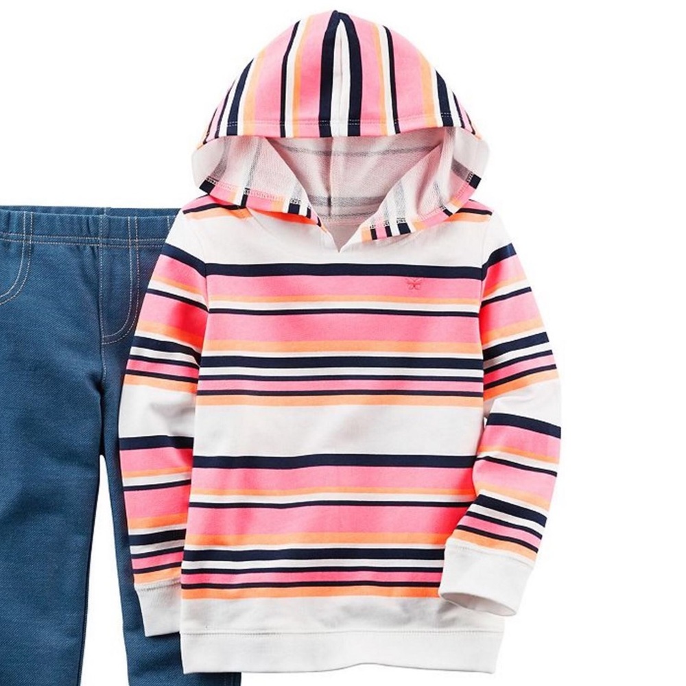 ❌SOLD❌ NEW Carters Hoodie Leggings Set Sweatshirt - Picture 2 of 4
